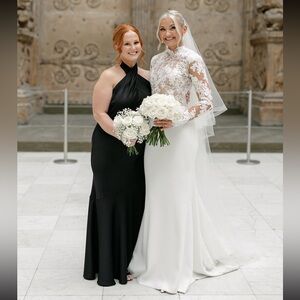 Birdy Grey Black Satin Bridesmaid Dress